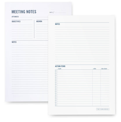 Meeting Notes Notepad